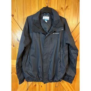 Columbia Interchangeable Waterproof Rain Jacket Black Mens Size XL (8357)